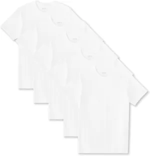 Pact Men's Organic Cotton Softspun Standard Fit Crew Neck T-Shirt, Pack of 5