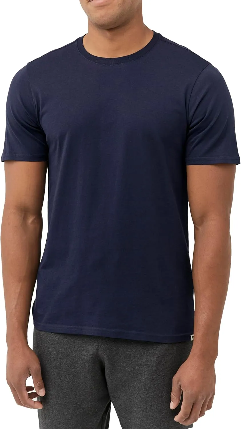 Pact Men's Organic Cotton Softspun Standard Fit Crew Neck T-Shirt, Pack of 5
