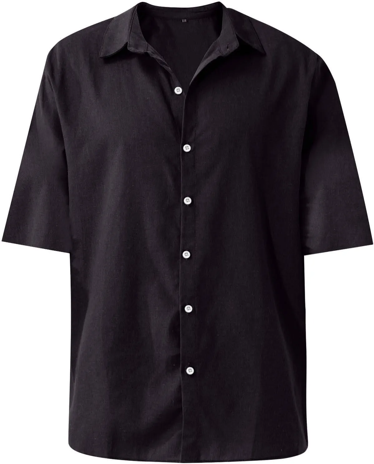 Short Sleeve Shirts for Men Hawaiian Button Down Casual Summer Western Shirts Beach Solid Tshirts Collared Neck Tops
