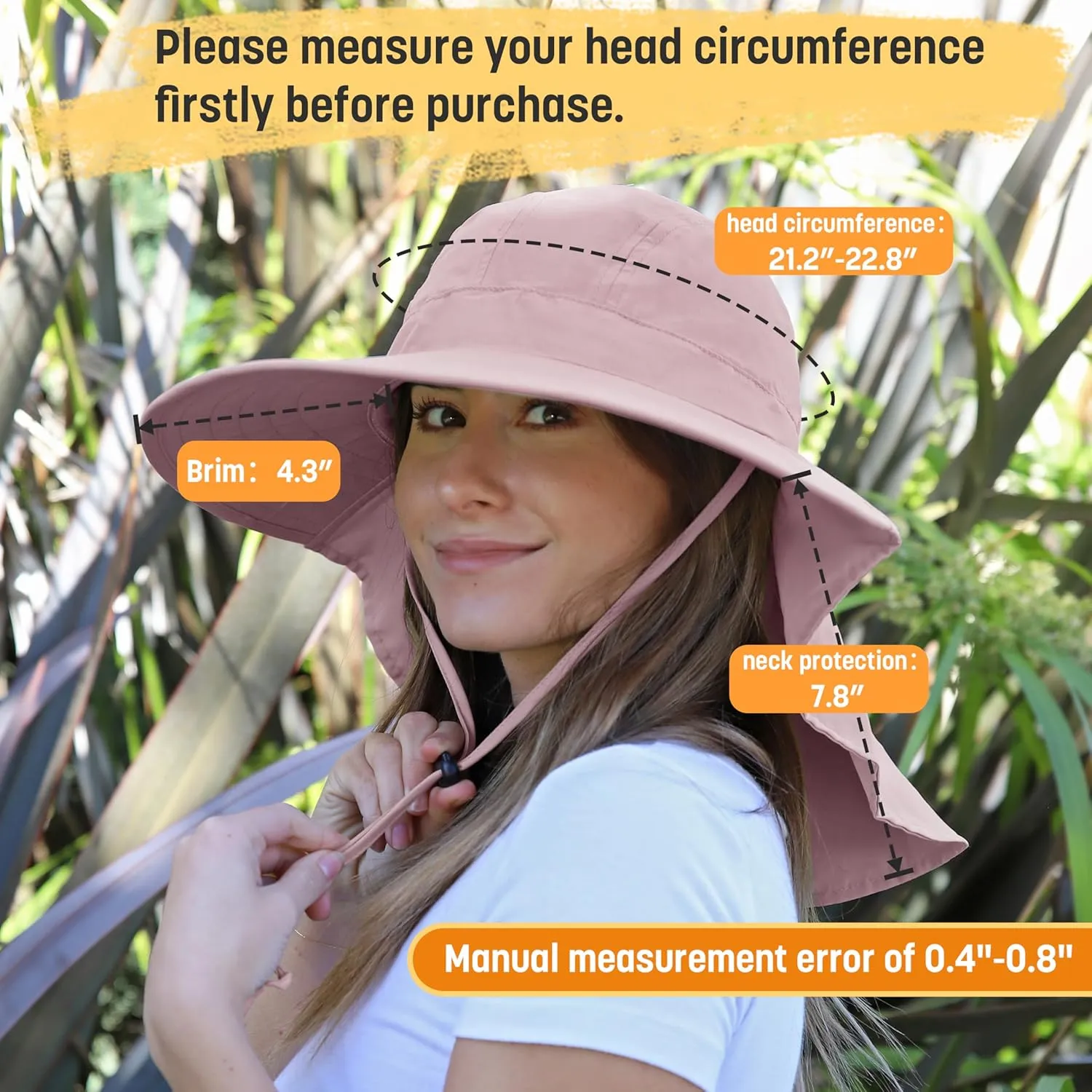 Solaris UPF 50  Wide Brim Sun Hat for Women - Small Size Packable Lightweight, Floral Scarf Cooling Hat with Neck Flap for Beach, Gardening, Travel, Hiking & Outdoor Activities