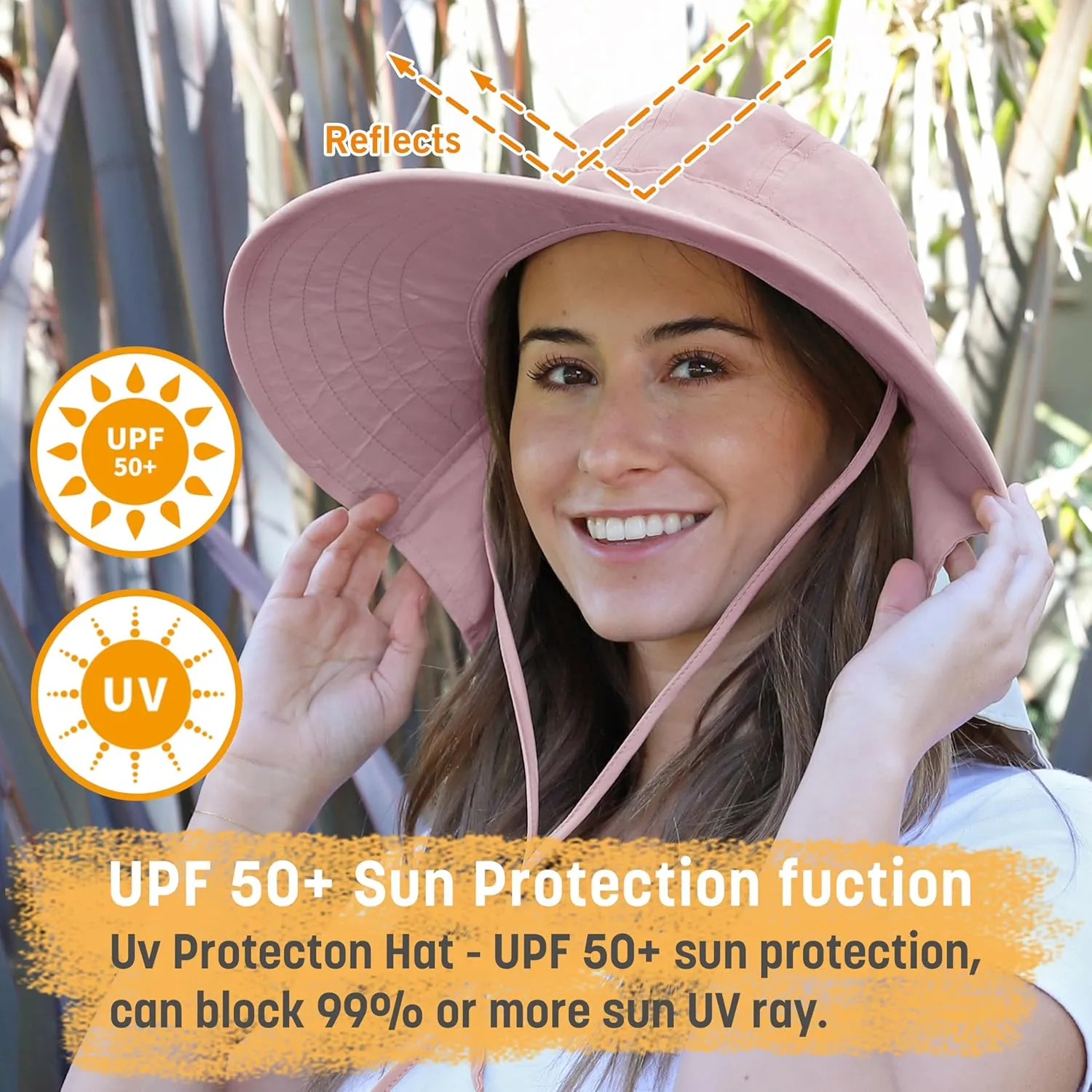 Solaris UPF 50  Wide Brim Sun Hat for Women - Small Size Packable Lightweight, Floral Scarf Cooling Hat with Neck Flap for Beach, Gardening, Travel, Hiking & Outdoor Activities