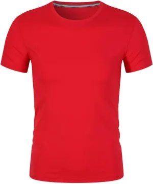 Solid Color Basic Athletic Workout Tees for Men, Short Sleeve Compression Muscle Tops Quick Dry Moisture-Wicking Shirts