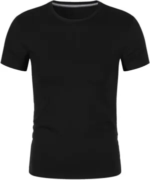 Solid Color Basic Athletic Workout Tees for Men, Short Sleeve Compression Muscle Tops Quick Dry Moisture-Wicking Shirts