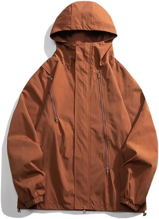 Spring Fashion Hooded Jacket Men's Casual Solid Color Loose Warm Jacket