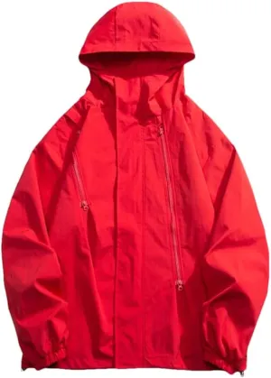 Spring Fashion Hooded Jacket Men's Casual Solid Color Loose Warm Jacket