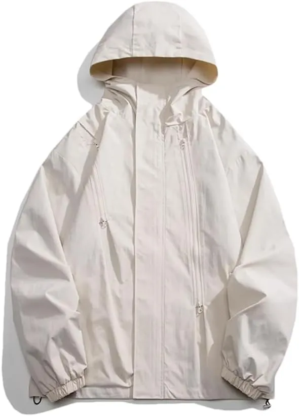 Spring Fashion Hooded Jacket Men's Casual Solid Color Loose Warm Jacket