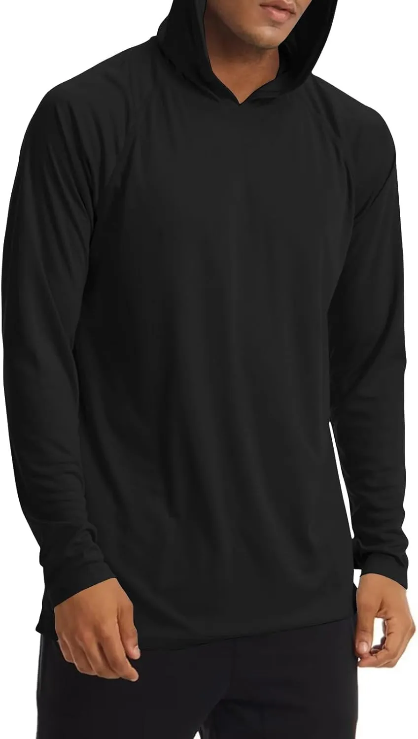 Sun Protection Shirts Men Long Sleeve Fishing Shirts Casual Lightweight Hoodie Breathable Athletic Hiking Tee Shirt