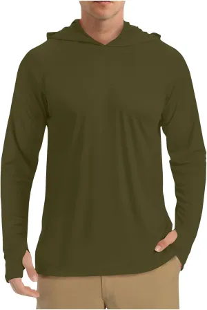 Sun Protection Shirts Men Long Sleeve Fishing Shirts Casual Lightweight Hoodie Breathable Athletic Hiking Tee Shirt