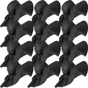 Tigeen 12 PCS Women's Wide Brim Straw Hats Floppy Sun Hat Foldable Multicolor Summer Beach Sun Cap UPF 50 