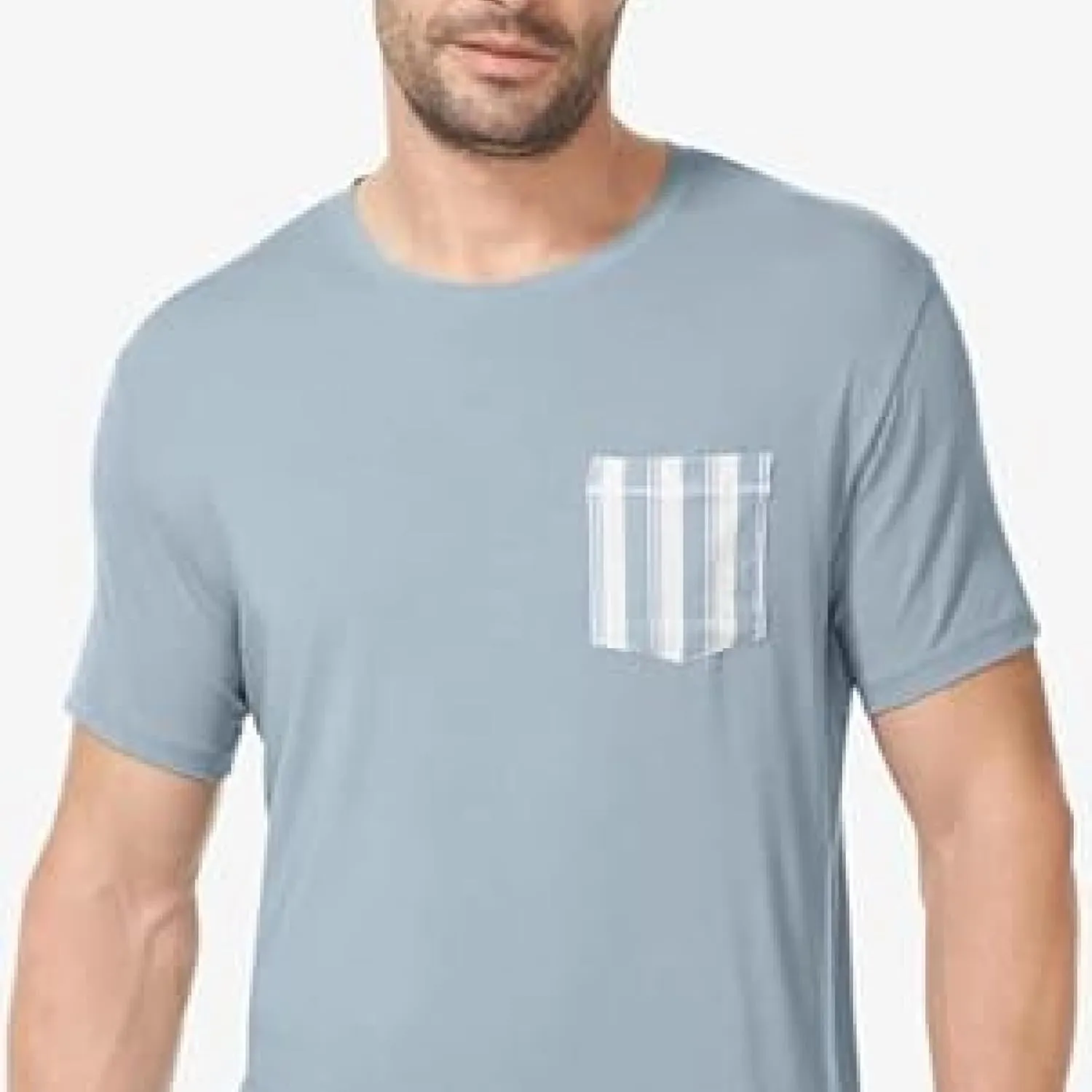Tommy John Men's, Pajama Crew Neck Pocket Tee, Second Skin Fabric, Slim Modern Fit T-Shirt