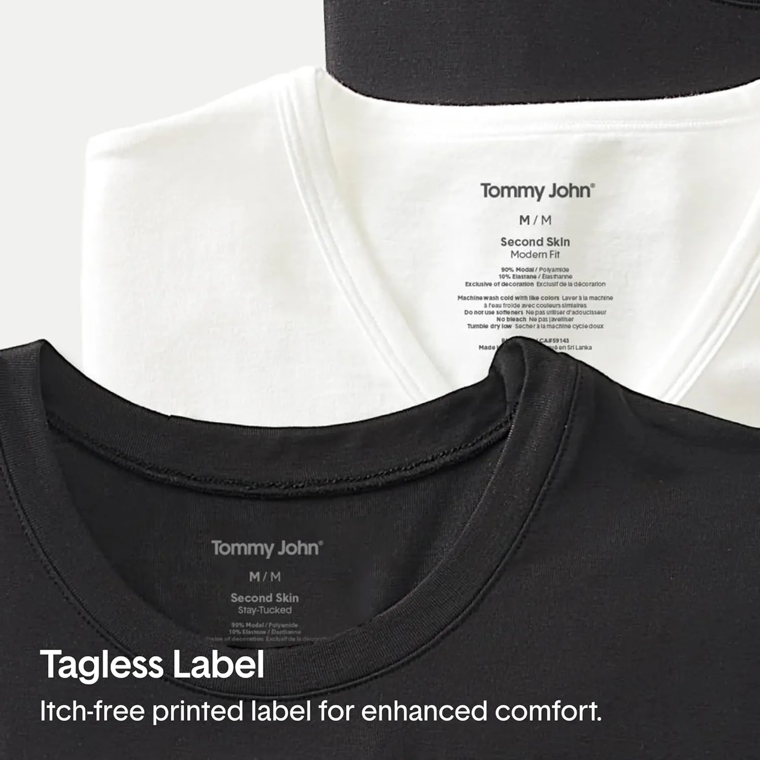 Tommy John Men's, Pajama Crew Neck Pocket Tee, Second Skin Fabric, Slim Modern Fit T-Shirt