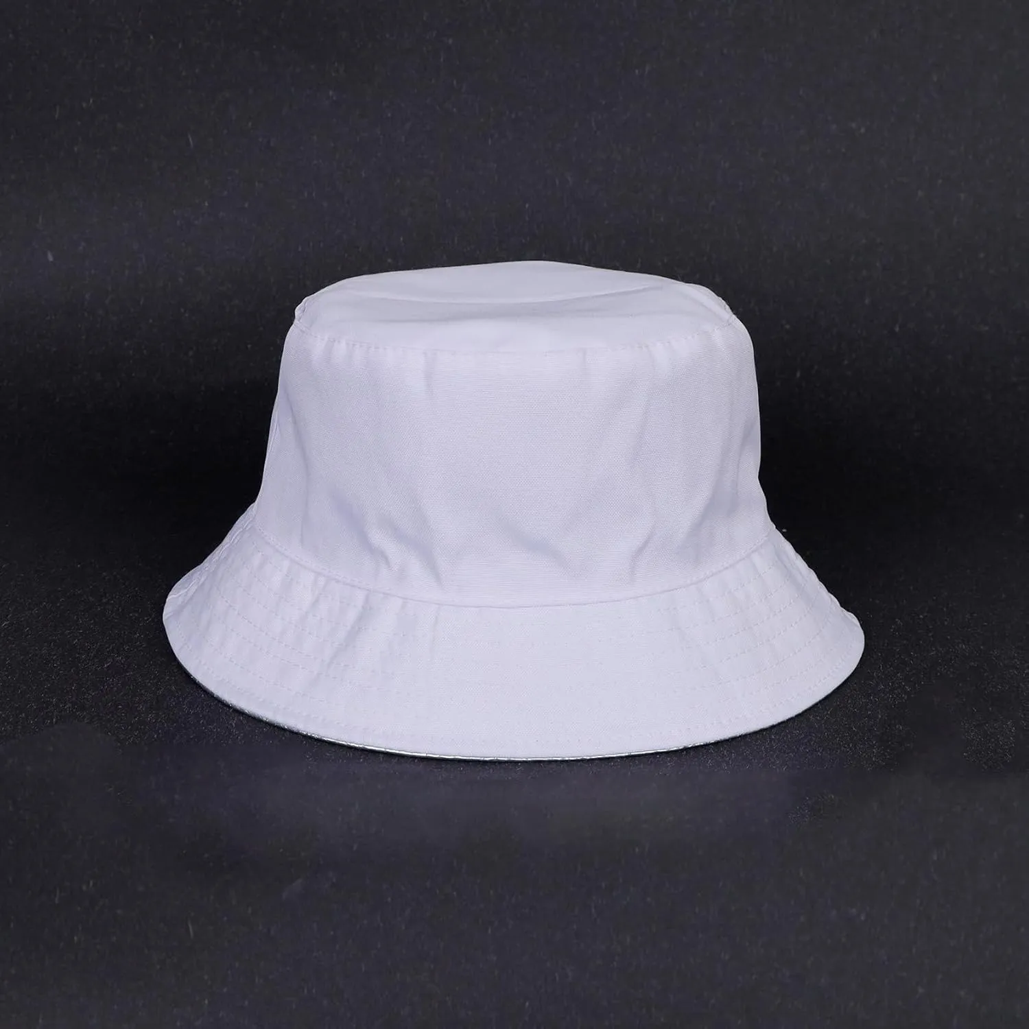 Unisex Metallic Bucket Hat Waterproof Holographic Bucket Hat Fishing Hat Trendy Hip Pop Sun Cap