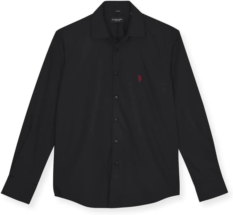 U.S. Polo Assn. Slim Fit Long Sleeve Button Down Dress Shirts for Men Wrinkle Free Long Sleeve Shirt Mens Formal Stretch