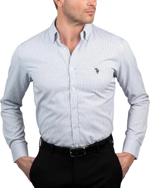 U.S. Polo Assn. Slim Fit Long Sleeve Button Down Dress Shirts for Men Wrinkle Free Long Sleeve Shirt Mens Formal Stretch