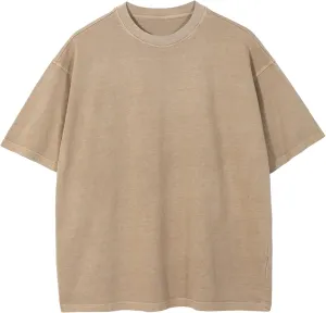 Vamtac Men's T-Shirts Classic Vintage Solid Oversized Cotton Baggy Casual Tees Gym Workout Tops Unisex