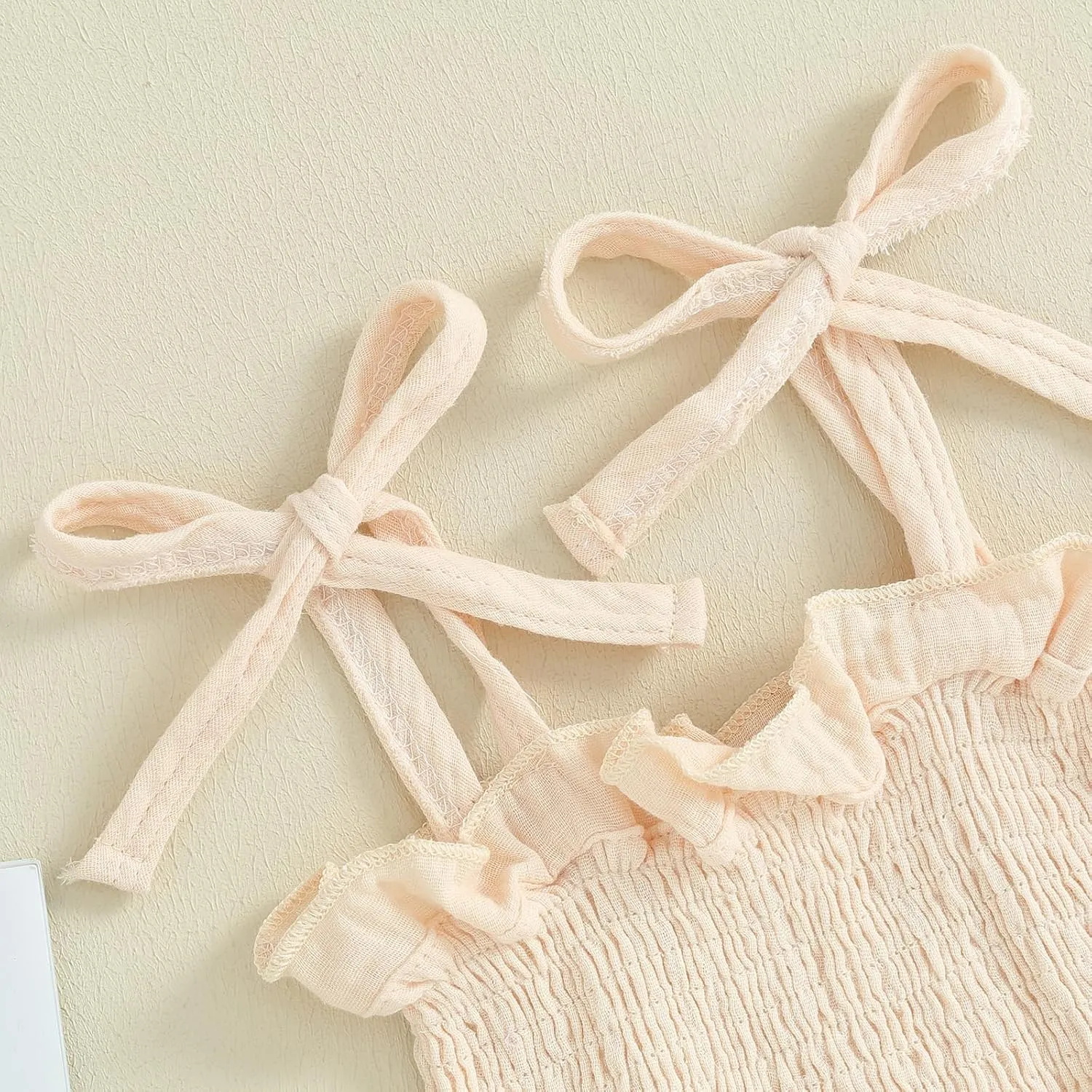 VISGOGO Infant Baby Toddler Girls Clothes Solid Color Sleeveless Camisole Linen Pants Set Baby Summer Outfits