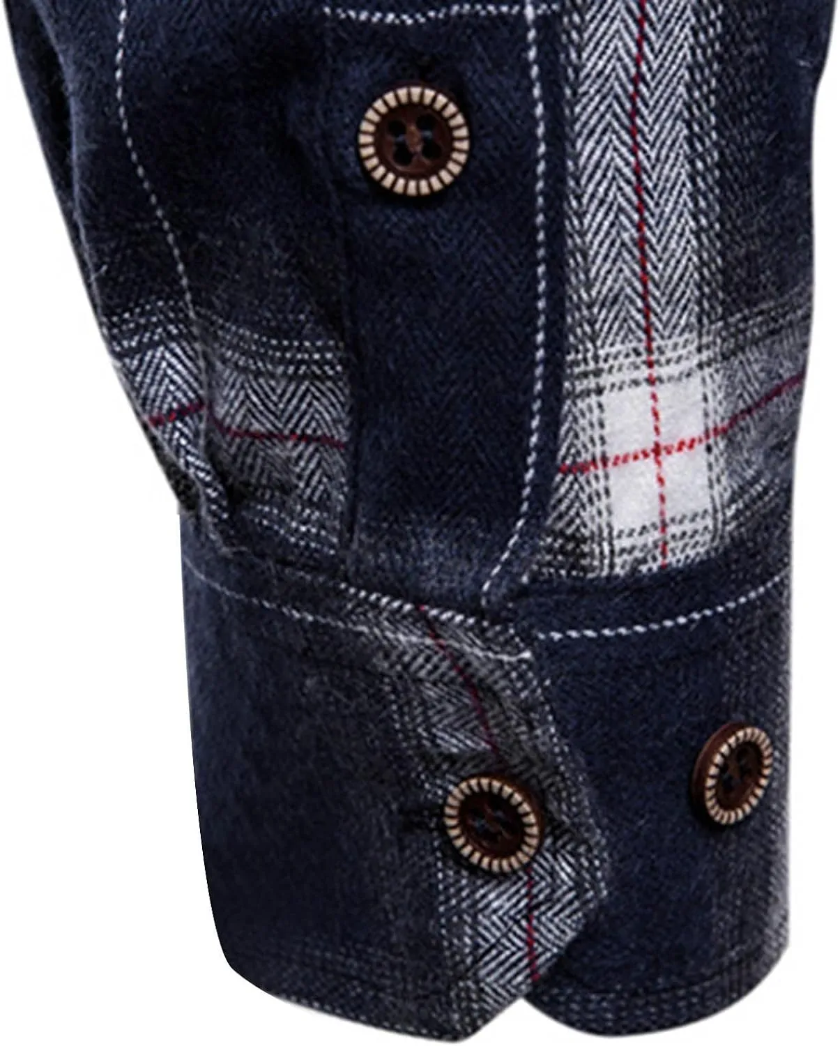 Winter Coat Men Plaid Square Printing Lightweight Breathable Long Sleeve Lapel Formal Shirt Shirt Plaid Cotton