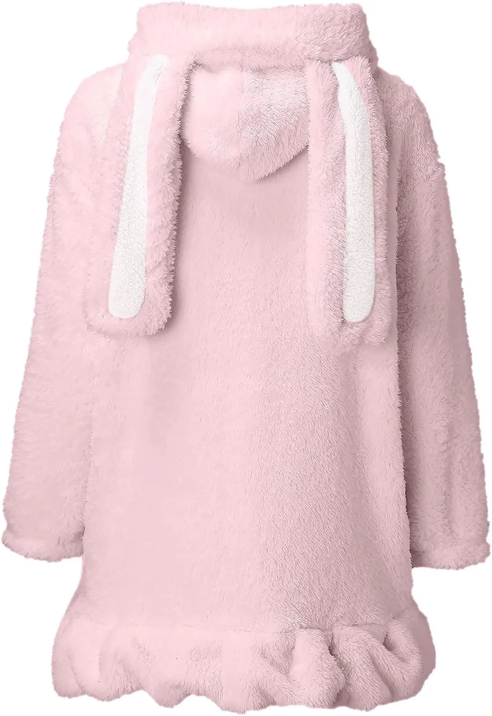 Winter Coats for Women Fuzzy Fleece Puffer Jacket Fashion Cute Hooded Zipper Padded Coat Soft Comfy Long Sleeve Outwear