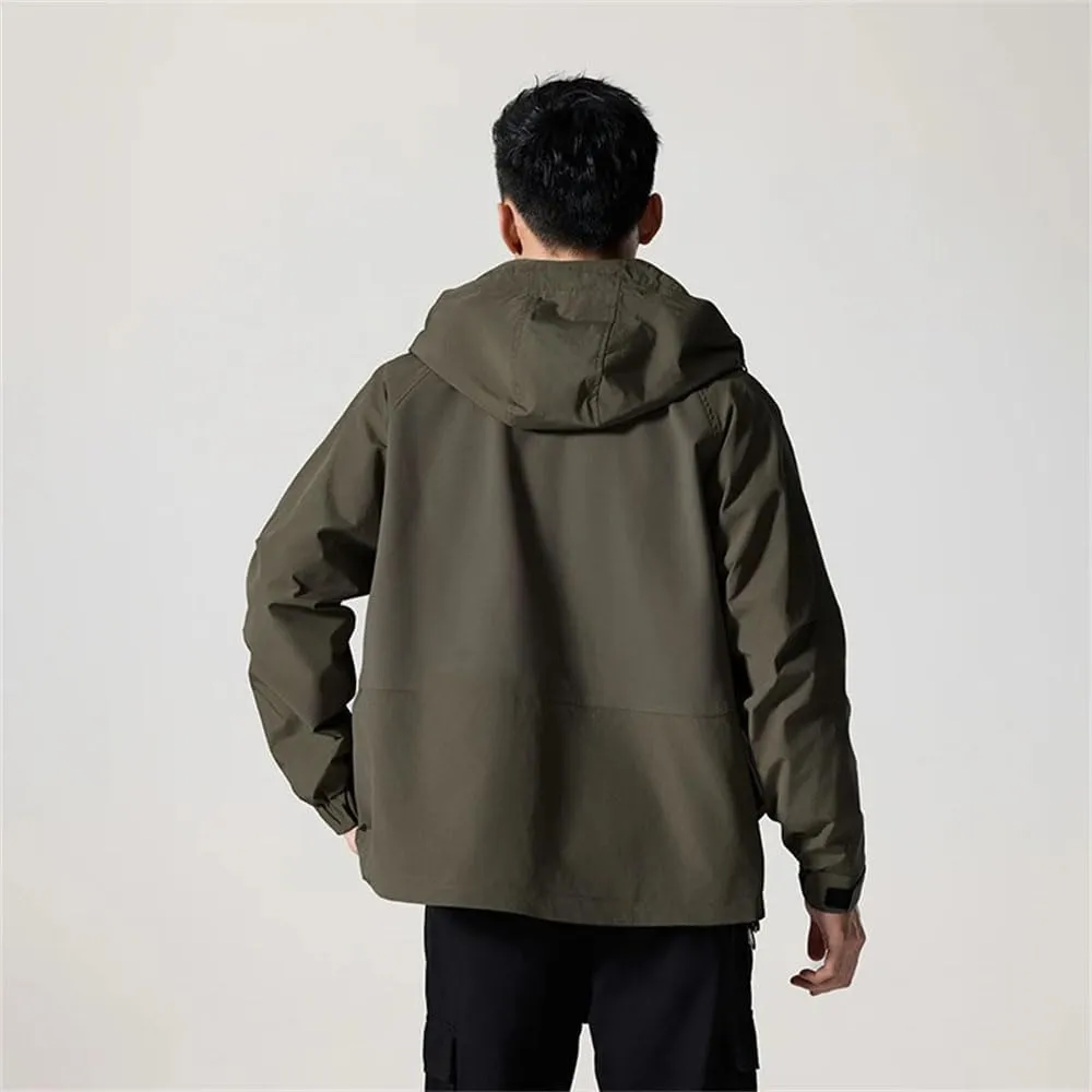 Winter Jacket Men's Loose Lightweight Hooded Jacket Outdoor Mountaineering Jacket