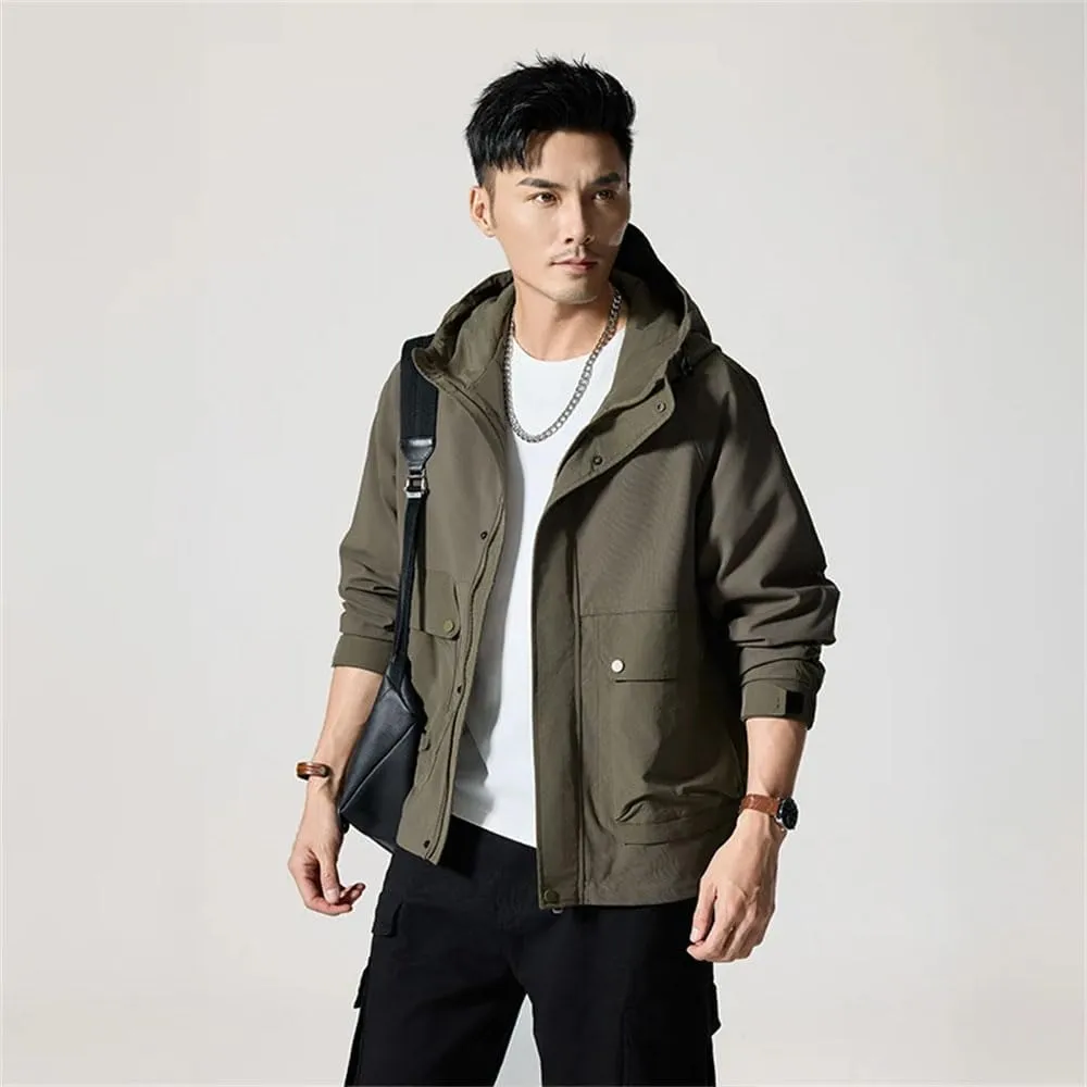 Winter Jacket Men's Loose Lightweight Hooded Jacket Outdoor Mountaineering Jacket