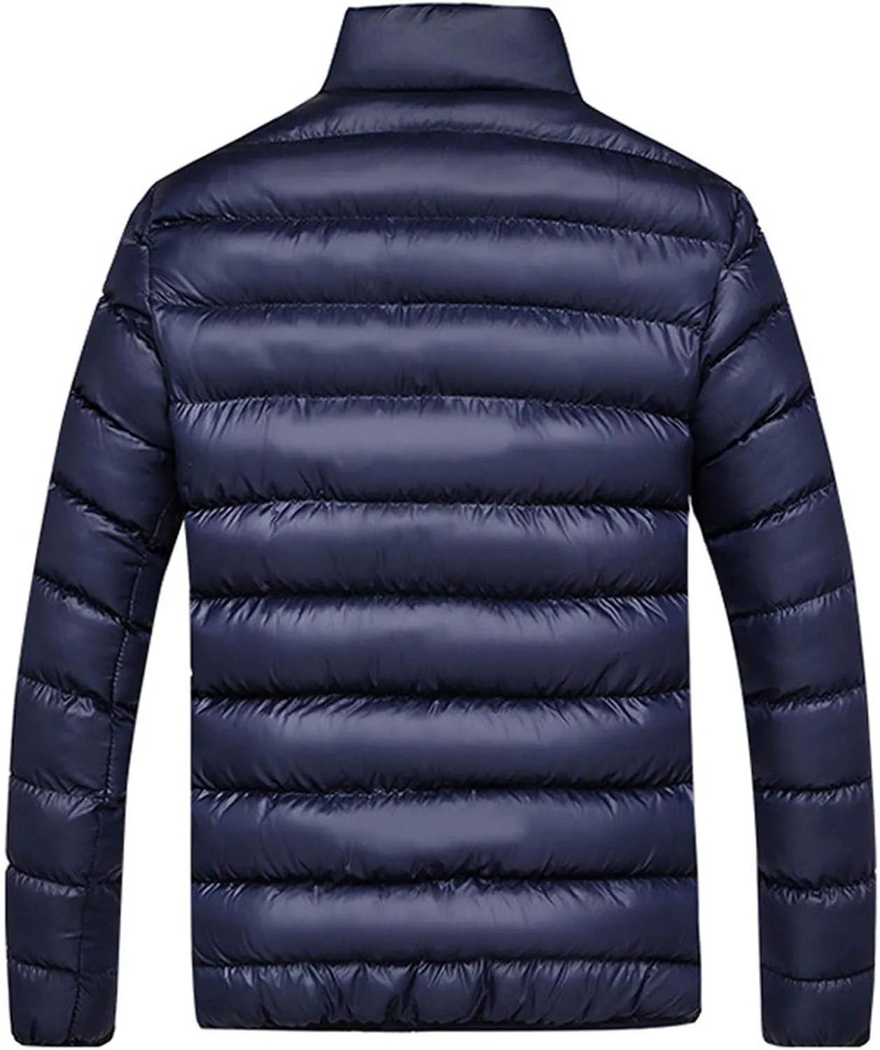 Winter Jackets for Men Packable Lightweight Zip up Puffer Jacket Quilted Down Jacket Plus Size Warm Coat with Pocket