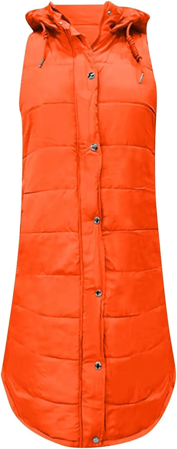 Women's Fashion Leisure Vest Sleek Solid Hooded Sleeveless Gilet for Timeless Denim for Women