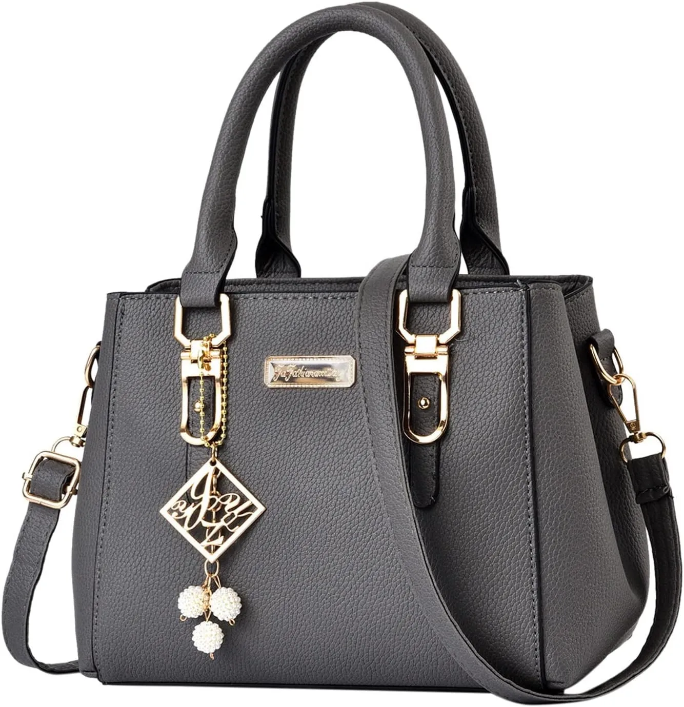 Womens Handbags PU Leather Zipper Tote Bag Purse Roomy Trendy Top Handle Satchel Messenger Shoulder Bags