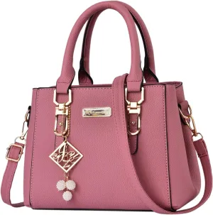 Womens Handbags PU Leather Zipper Tote Bag Purse Roomy Trendy Top Handle Satchel Messenger Shoulder Bags