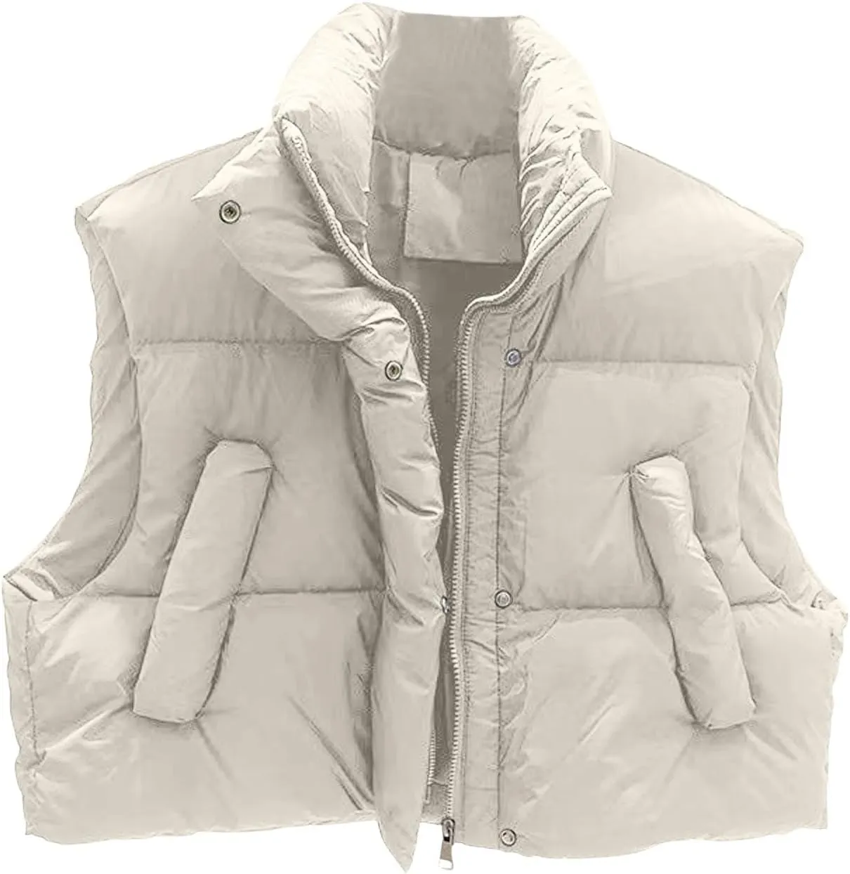 Women's New Hooded Short Loose Vest Outside The Vest Down Jacket Vest Boy Outdoor