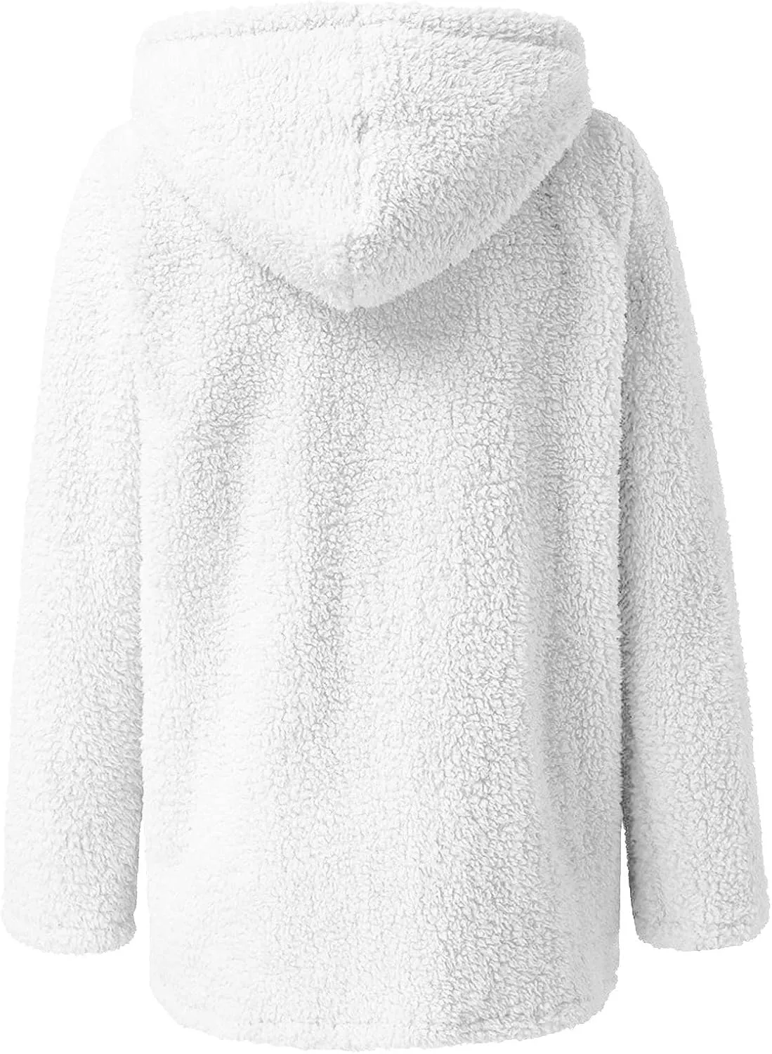 Womens Warm Coats 2025 Winter Fleece Teddy Sherpa Jacket Trendy Full Zip Up Hoodies with Pockets Soft Outerwear
