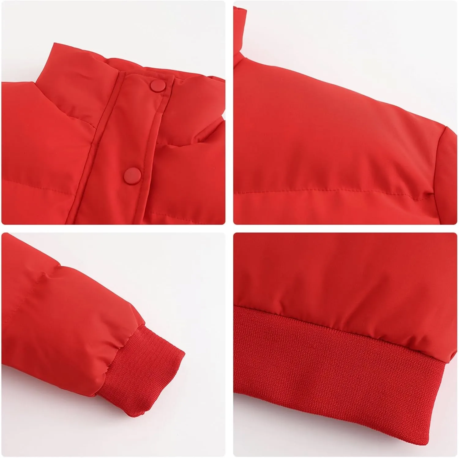 Womens Winter Quilted Jackets, Winter Warm Long Sleeve Zip up Cropped Puffer Down Jacket Coat Outerwear, Puffy Coat