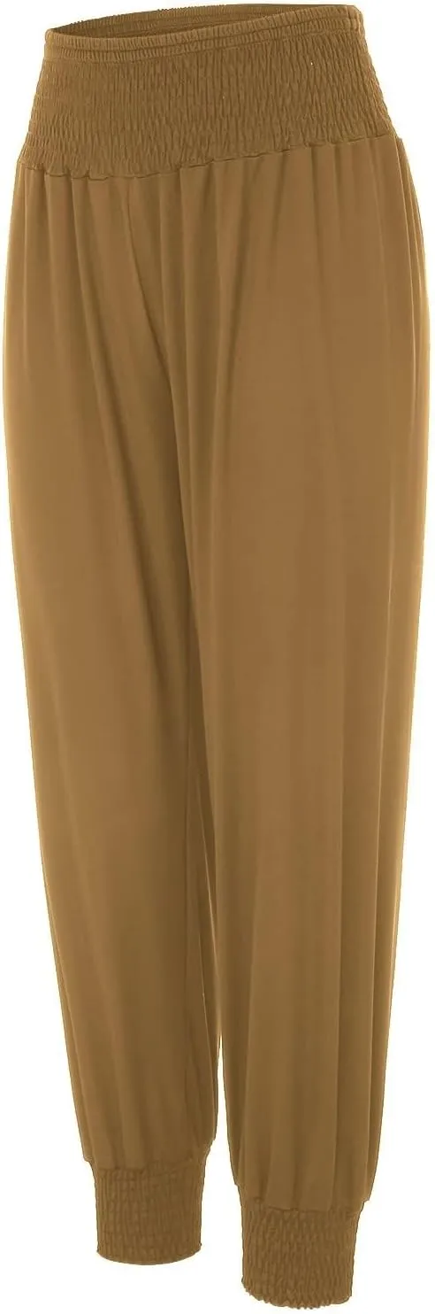 Womens Yoga Pants Comfortable Tapered Athletic Pant Harem Pant Elastic Waist Solid Color Loose Lounge Pants Trousers