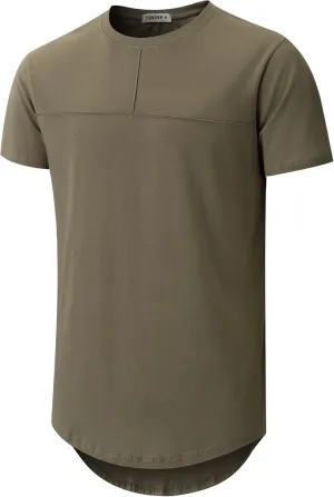 YININF Men's T-Shirts Hipster Short Sleeve Solid Color Crew Neck Cotton Soft Fitted Tees
