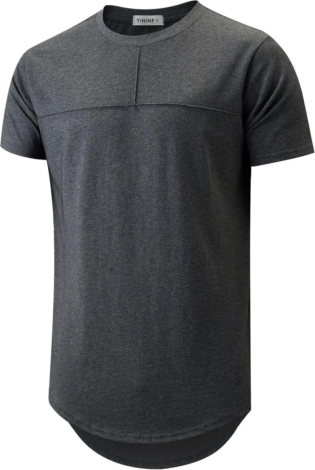 YININF Men's T-Shirts Hipster Short Sleeve Solid Color Crew Neck Cotton Soft Fitted Tees