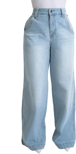ZERMOM Women's Wide Leg Jeans Casual Stretch High Rise Baggy Loose Denim Pants