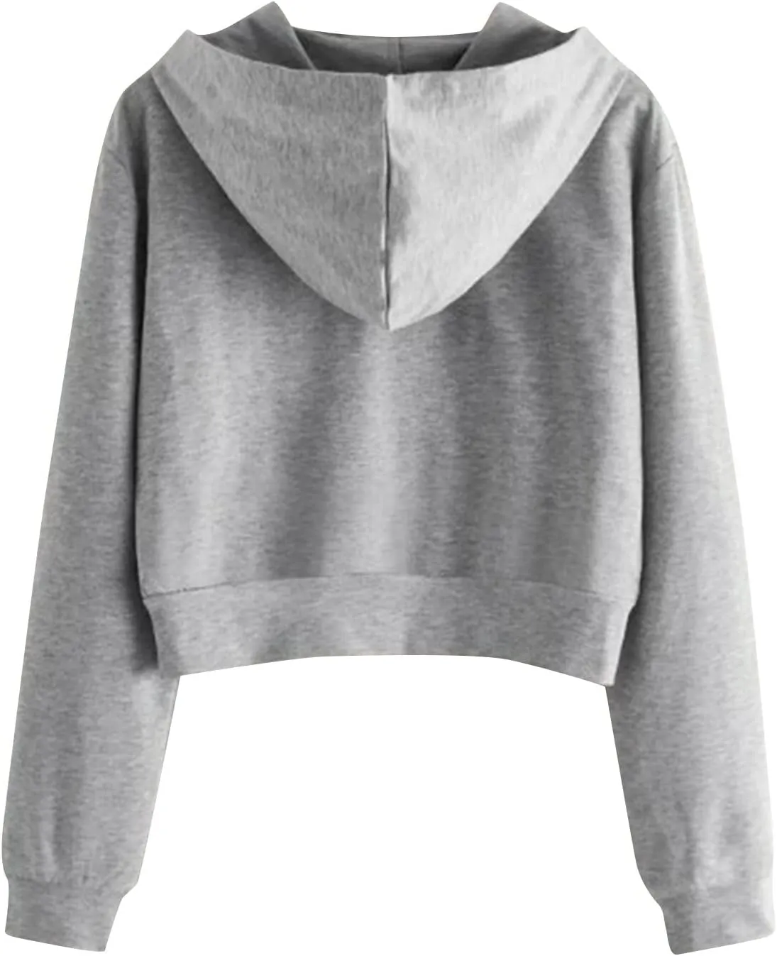Zip Up Hoodie Women,2024 Fall Cute Trendy Crop Tops Casual Workout Long Sleeve Drawstring Hooded Sweatshirt Jacket